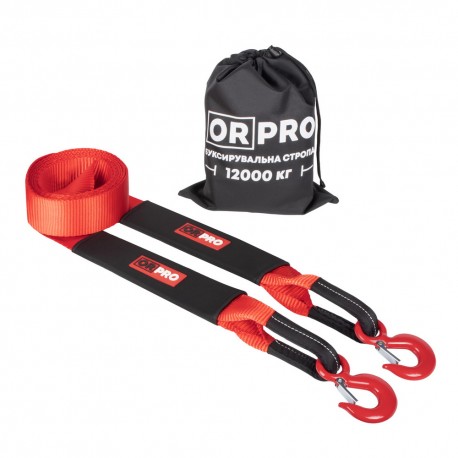 Буксировочная стропа ORPRO 12000 кг / 5 метров (крюк/крюк)