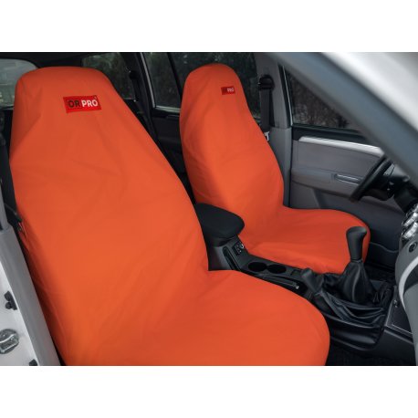 Комплект грязезащитных чехлов на передние и заднее сиденья (Оранжевый)