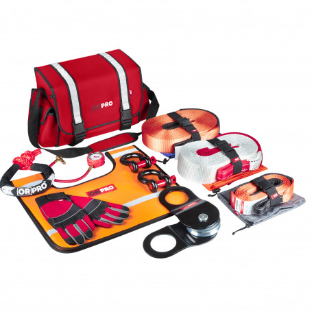 Такелажный набор ORPRO Premium 12000 кг (Красная сумка, Oxford 600)